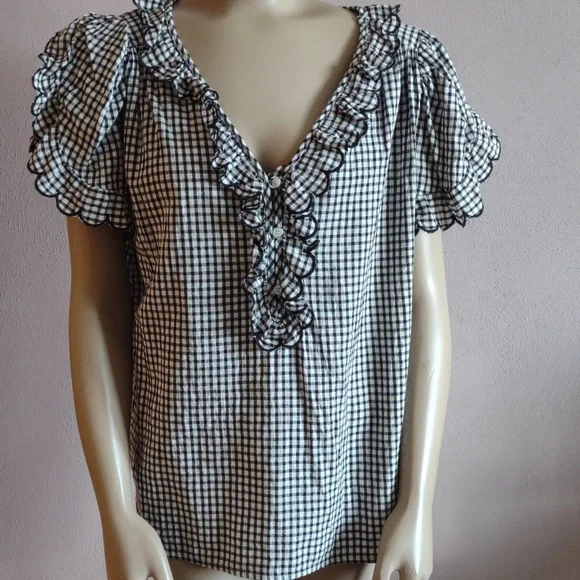 Max Studio gingham top - Picture 2 of 9